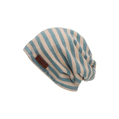 Abbildung von Sterntaler Baby Jungen Beanie Slouch Ringel Mütze gefüttert mit weichem Baumwoll Fleece blau, 49