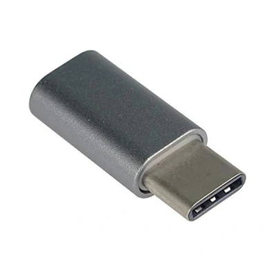 Abbildung von PremiumCord Adapter USB 3.1 Stecker C/Stecker 2.0 Micro B/Buchse, Metallgrau