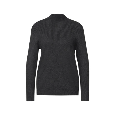 Abbildung von Street One Troyer MIT Zipper Strickpullover, Damen, Größe: 38, Grau