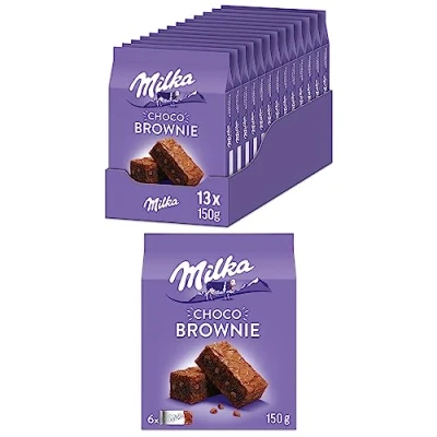 Abbildung von Milka Choco Brownie 13 x 150g, Einzeln verpackte Schokoladenkuchen von