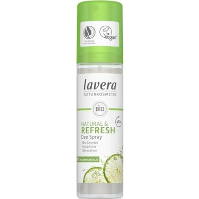 Abbildung von lavera Deo Spray NATURAL REFRESH unisex mit Bio Limette &amp; natürlichen Mineralien 48h zuverlässiger Schutz ohne Aluminium frisches Hautgefühl vegan Naturkosmetik (1 x 75 ml)