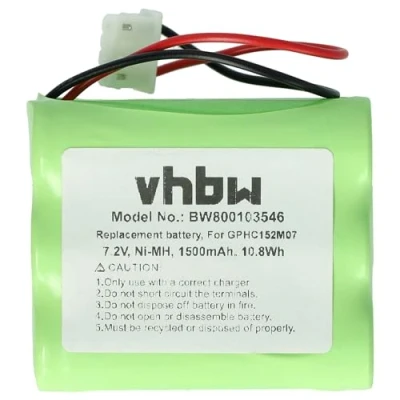 Abbildung von vhbw NiMH Akku kompatibel mit Dirt Devil EVO M678, M678 Ersatz für GPHC152M07 Staubsauger Home Cleaner Heimroboter (1500mAh, 7,2V, NiMH)