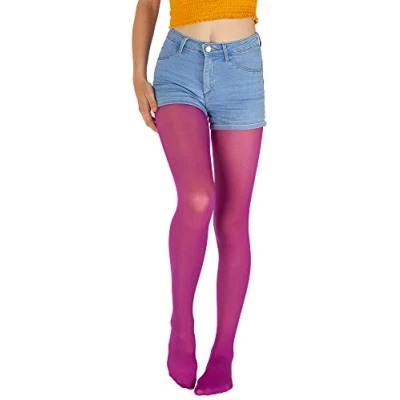 Abbildung von Giulia Violett Feinstrumpfhose Mädchen Kinder Microfaser Semitransparent Farbig Ketty 40 Den Wild Aster 128 134