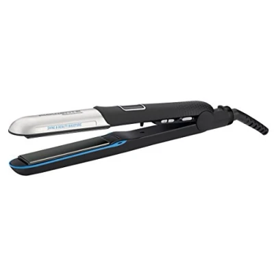 Abbildung von Rowenta SF6220 Haarglätter Liss und Curl Ultimate Shine LED Glätteisen zum glätten locken der Haare Schwarz/ Silber