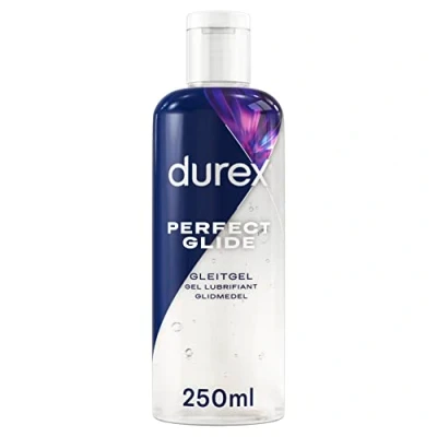 Abbildung von Durex Perfect Glide Gleitgel Silikonbasiertes Gleitmittel für besonders lange Gleitfähigkeit, geeignet Analverkehr 250 ml