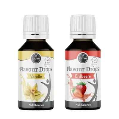 Abbildung von borchers Flavour Drops Vanille &amp; Erdbeere 0 Kalorien Zum Kochen und Backen 2x 30ml