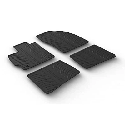 Abbildung von Gledring 0692 Fußmattensatz Gummi vorne und hinten 4 schwarz 750mm 550mm