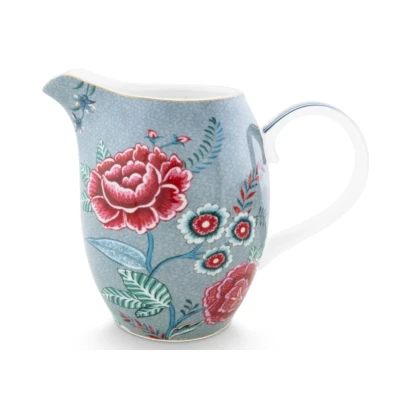Abbildung von PIP STUDIO Flower Festival Krug Light Blue 0,95 l