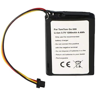 Abbildung von Akku passend für Tomtom Go 600, Li Ion, 3,7V, 1200mAh, 4,4Wh