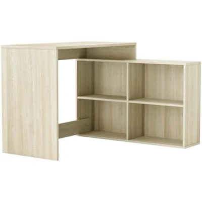 Abbildung von Demeyere 254462 Eckschreibtisch 4 Nischen &quot;Corner&quot; hell Holz, 120 x 77 101 cm, shannon eiche