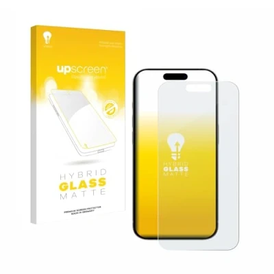 Abbildung von upscreen Entspiegelungs Schutzglas für Apple iPhone 15 Pro Schutzfolie Matt, Glas Folie [mattierend, 9H Panzerschutz, Anti Fingerprint]