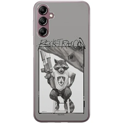 Abbildung von ERT GROUP Handyhülle für Samsung A14 4G/5G Original und offiziell Lizenziertes Marvel Muster Rocket 004 optimal an die Form des Handy angepasst, hülle aus TPU