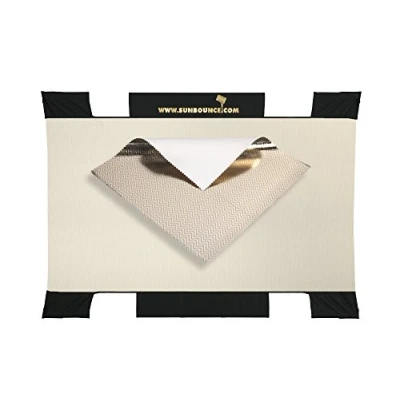 Abbildung von Sunbouncer Mini Bespannung Zebra gold/silber Rückseite weiß (nahtlos)