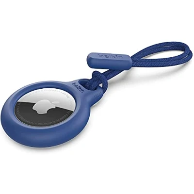 Abbildung von Apple AirTag Anhänger Belkin Secure Holder Strap Kunststoff / Blau