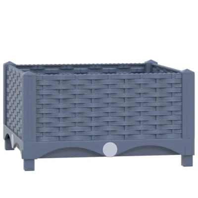 Abbildung von vidaXL Hochbeet Blumenkasten Gemüsebeet Pflanzbeet Blumenbeet Pflanzkasten Blumenkübel Pflanzkübel Kräuterbeet 40x40x23cm Polypropylen