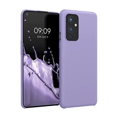 Abbildung von kwmobile Hülle kompatibel mit OnePlus 9 (EU/NA Version) Silikon Handy Case Handyhülle weiche Oberfläche kabelloses Laden Veilchen Lila