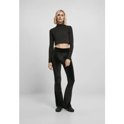 Abbildung von Urban Classics Organic Cropped Turtelneck Langarmshirt, Damen, Größe: Medium, Black