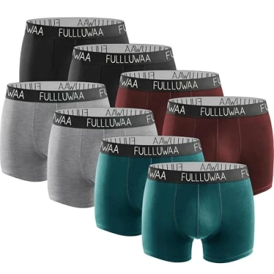 Abbildung von Fullluwaa Boxershorts Herren 8er Pack Unterhosen Männer Baumwolle Men Retroshorts Boxer Unterwäsche M, L, XL, XXL, 3XL, 4XL