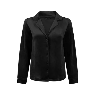 Abbildung von Hunkemöller Longsleeved Nachtwäsche Shirt, Damen, Größe: XSxXS, Black