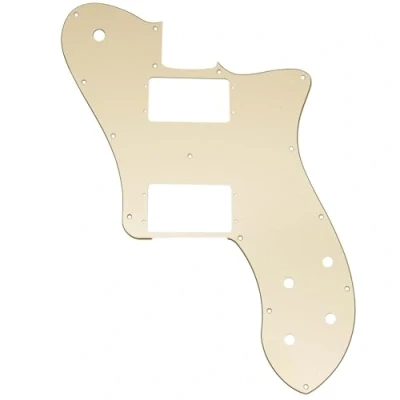 Abbildung von Musiclily Pro 15 Löcher Breite Palette HH Gitarren Schlagbrett Pickguard für Mexico Fender 72 Tele Deluxe Style E Gitarre, 3 lagig Cream