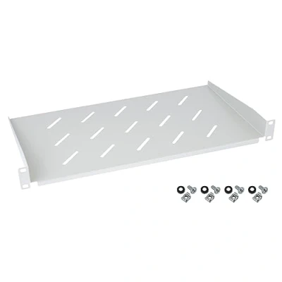 Abbildung von HMF 65499 Fachboden für Serverschrank 19 Zoll 1 HE 250 mm Tiefe Lichtgrau