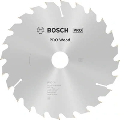 Abbildung von Bosch 1x PRO Wood Kreissägeblatt für Akku Handkreissägen (für Weichholz, Hartholz, Ø mm, Professional Zubehör Handkreissäge)