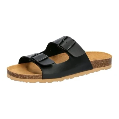 Abbildung von LICO Bioline Pantolette flach, Herren, Größe: 45, Schwarz Schuhe