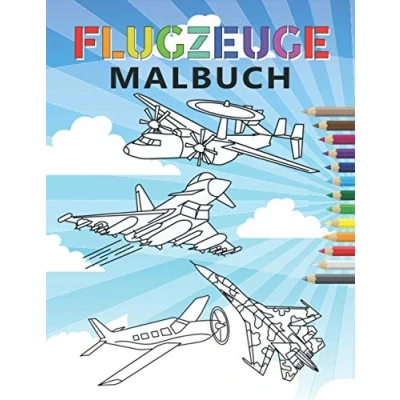 Abbildung von Flugzeuge Malbuch: 35 zum Ausmalen für Kinder und Erwachsene: Jet, Kampfjets, Stealth Bomber, Doppeldecker mehr