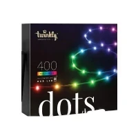 Abbildung von Twinkly Dots 20m, Flexibler RGB LED Streifen, für Drinnen und Draußen, Kompatibel mit Home Kit, Alexa Google Home, IP44, Über 16 Mio. Farben, App Steuerung, Transparentes Kabel, 400