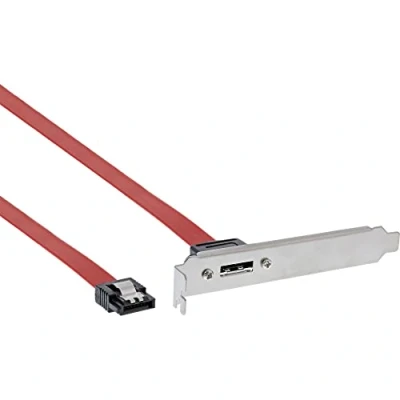 Abbildung von 1x eSATA Port Slotblech Slotblende Slot Blech Blende e SATA extern s ATA intern