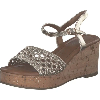 Abbildung von Marco Tozzi Keilsandalette, Damen, Größe: 36, Gold Schuhe