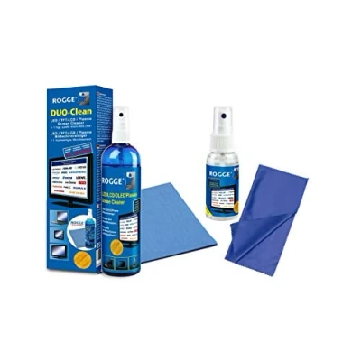 Abbildung von ROGGE Duo Clean Original 250ml + 50ml Tablet &amp; Smartphone Cleaner 1 Supersoft Microfasertuch. Das perfekte Pflegeset für Home und auf Reisen.
