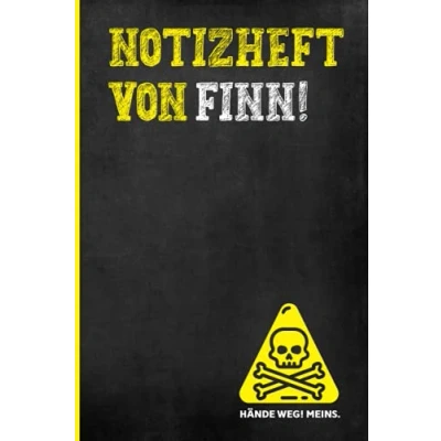 Abbildung von Vorname Finn Personalisiertes Geschenk Notizbuch: Dieses schöne Geburtstagsgeschenk für ist ein persönliches Tagebuch mit Name also Namensgeschenk individualisiert den Namen