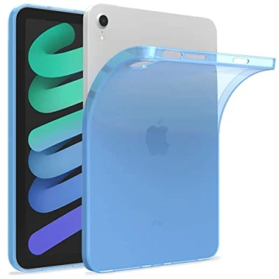Abbildung von Okuli Hülle Kompatibel mit Apple iPad Air 4 (10.9) Transparent Silikon Cover Case Schutzhülle in Blau