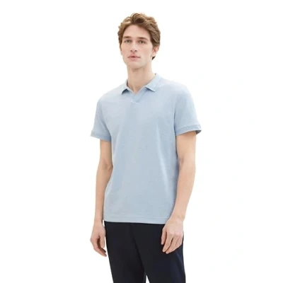 Abbildung von TOM Tailor MIT Struktur Poloshirt, Herren, Größe: XL, Foggy blue