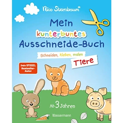 Abbildung von Mein kunterbuntes Ausschneidebuch Tiere. Schneiden, kleben, malen ab 3 Jahren. mit Scherenführerschein: Ein erstes Bastelbuch perforierten Seiten zum leichten Heraustrennen