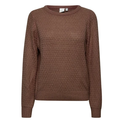 Abbildung von ICHI Ihodansa LS Strickpullover, Damen, Größe: Large, Bracken