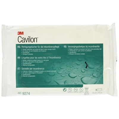 Abbildung von 3M Cavilon™ Reinigungstücher für Inkontinenz, 20 x 30 cm, Packung mit 96 Stück (12 Beutel 8 Stück)