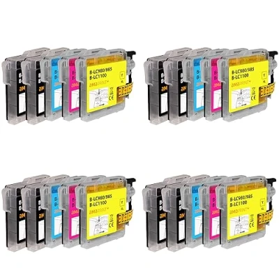 Abbildung von Amaprint 20 XL Patronen kompatibel mit Brother LC1100 LC 1100 passend für DCP 145c 195c 165c MFC 250c 490cw 5490cn 5890cn 6490cw 255cw 290c 295cn 297c
