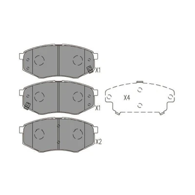 Abbildung von KAVO PARTS KBP 4025 Bremsbelagsatz mit akustischer Verschleißwarnung HYUNDAI: ix20, Sonata 6, VII, KIA: Soul 2, I