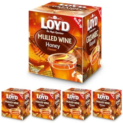 Abbildung von LOYD® Mulled Wine Tee Honig 4 Box x (30g 10 Teebeutel) Glühwein Früchtetee Tea Honey Aromatisiert Fruit Cay