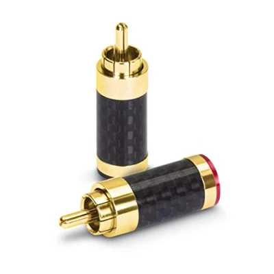 Abbildung von Dynavox Cinchstecker Carbon, 4er Set vergoldet