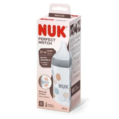 Abbildung von NUK Perfect Match Babyflasche 150 ml, ab 0 Monate grau (1 piece)