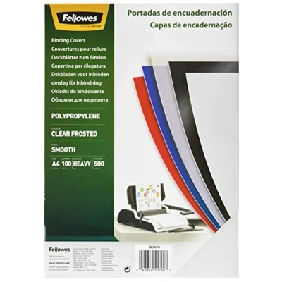 Abbildung von Fellowes 54770 Deckblatt aus Polypropylen in A4, transluzent