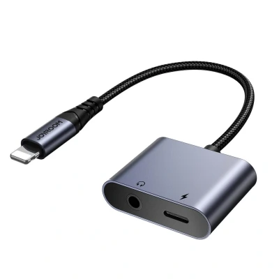 Abbildung von iPhone zu Anschluss / 3,5 mm Miniklinken DAC Adapter 2in1 Schwarz