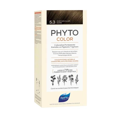 Abbildung von Phyto Haarfarbe Phytocolor Permanent Color 5.3 Châtain Clair Doré