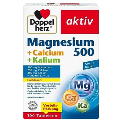 Abbildung von Doppelherz Magnesium 500 + Calcium Kalium 100 St