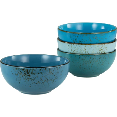 Abbildung von CreaTable Müslischale &quot;NATURE COLLECTION&quot;, 4 tlg., aus Steinzeug, Salatschale, Snackschale, Naturfarben, Ø 17,5 cm