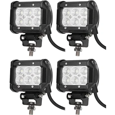 Abbildung von Greenmigo ALPHA DIMA 4X 18W LED 1800LM 6000K 12V 24V Arbeitslicht Offroad Flutlicht Reflektor Scheinwerfer IP67 Arbeitsscheinwerfer