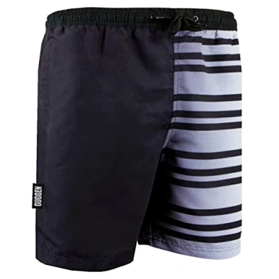Abbildung von GUGGEN Mountain Badehose Badeshorts Herren Schnelltrocknende Boardshorts B1 schwarz Weiss